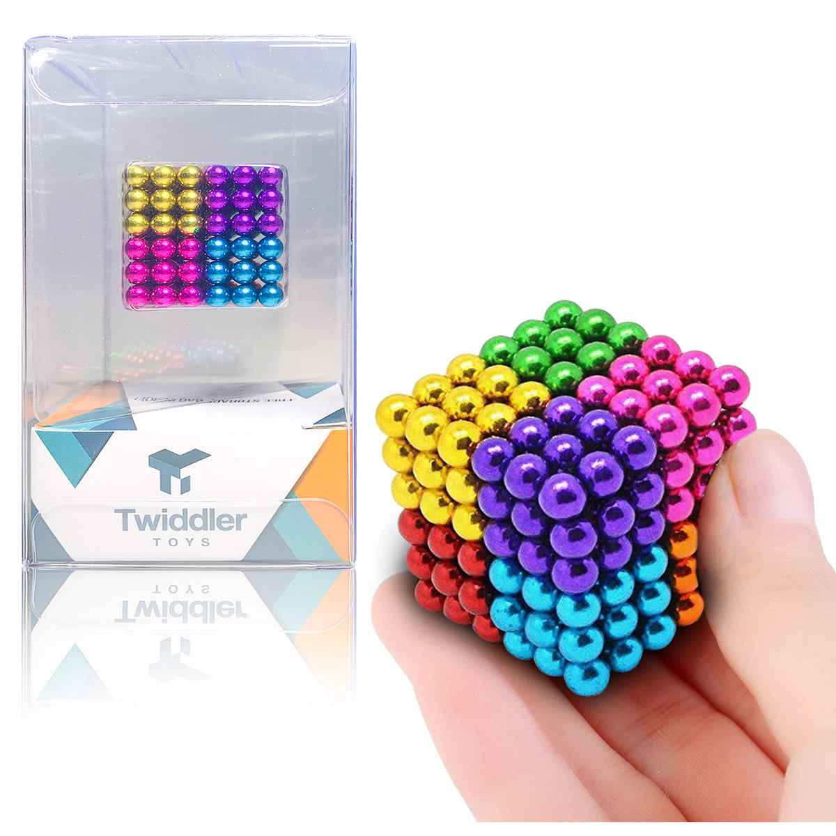 Rainbow Magnetic Balls 5mm 216pcs with Storage Bag – Twiddler Toys