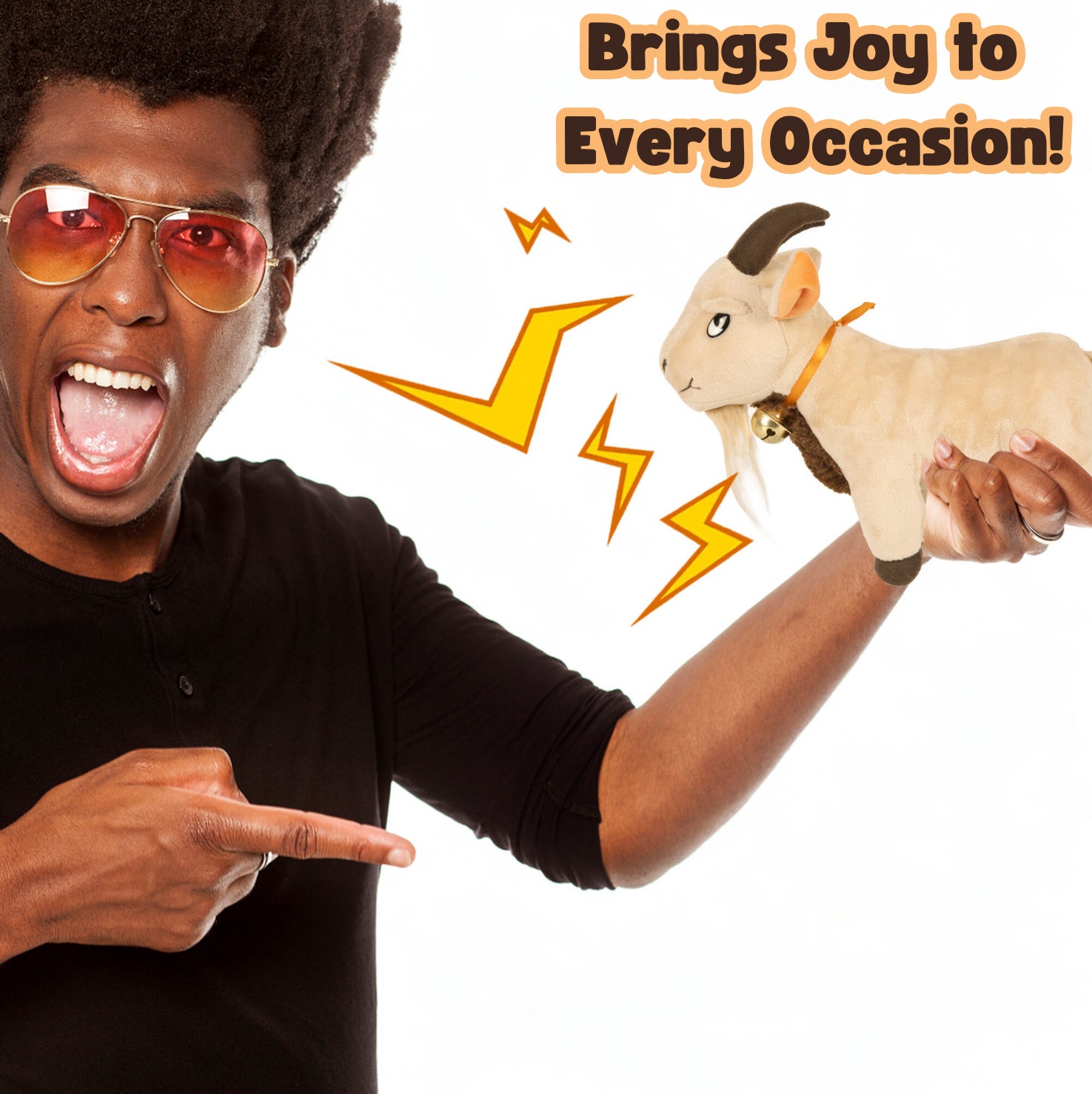 Screaming Goat Toy 11” Plush Desk Toy Makes Hilarious Screaming Soun