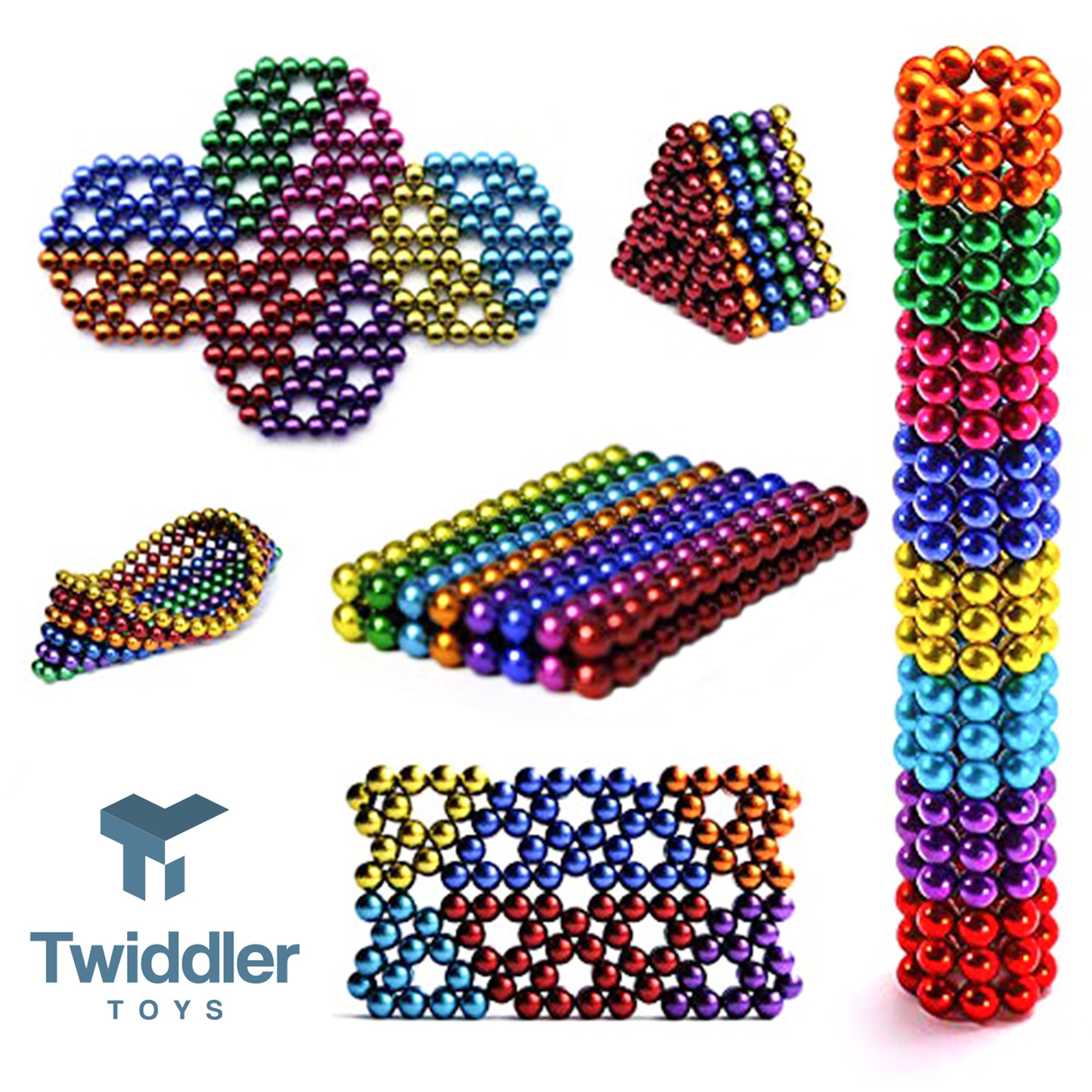 Toys, Magnetic Toy Rainbow Magnet Balls 216pcs 5mm Multi 8 Colored  Buckyballs Case